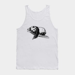 Bear Lying On A Tree Tank Top